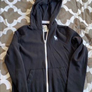 Kids black Abercrombie zip up hoodie